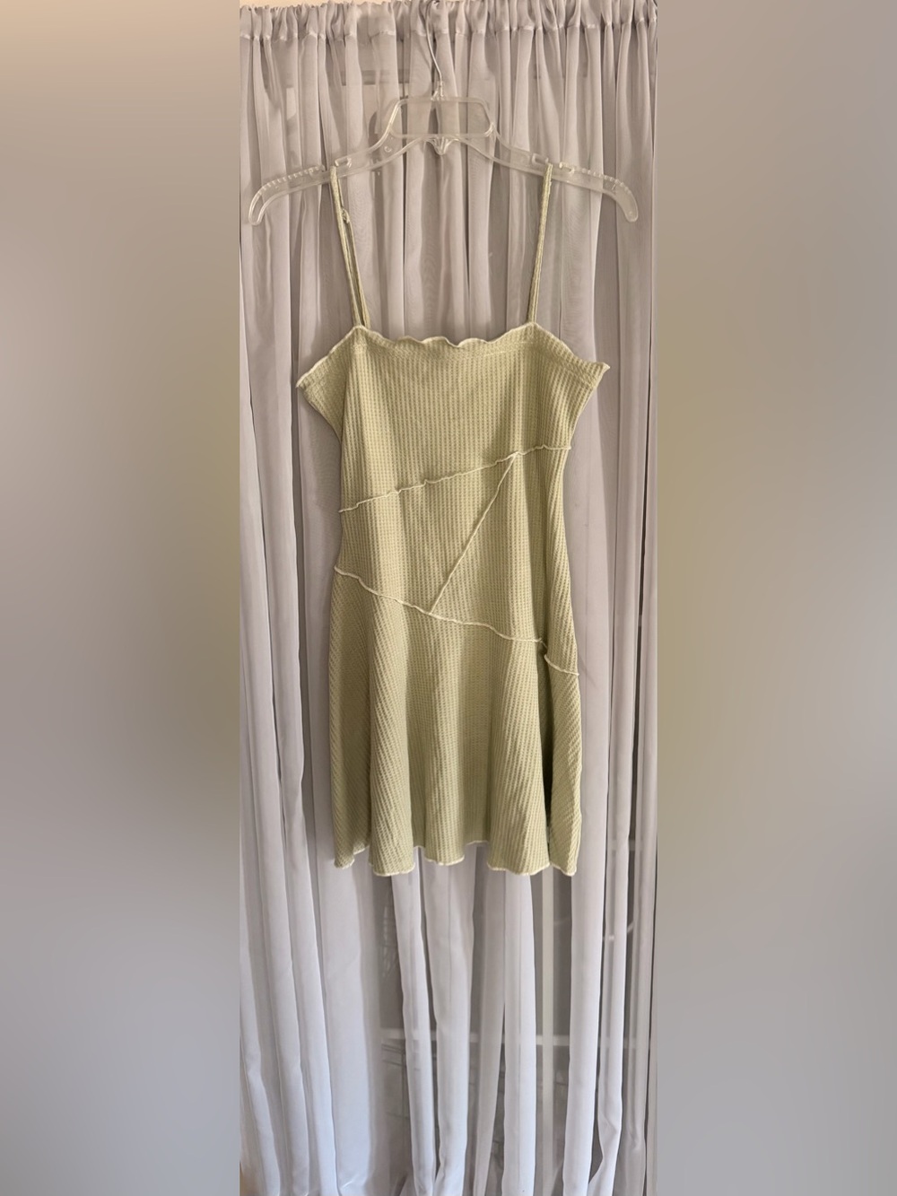 Promesa Pale Green Textured Knit Mini Dress Size Small New